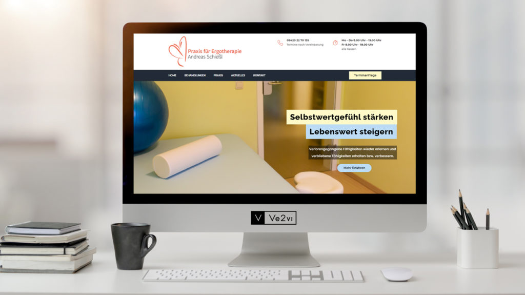 Startseite der von uns umgesetzten Webseite Ergotherapie Keltenhof