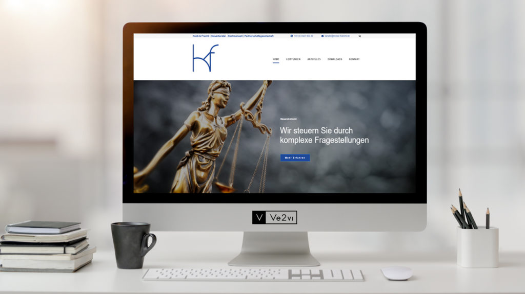 Startseite der von uns umgesetzten Webseite Kroiss & Früchtl