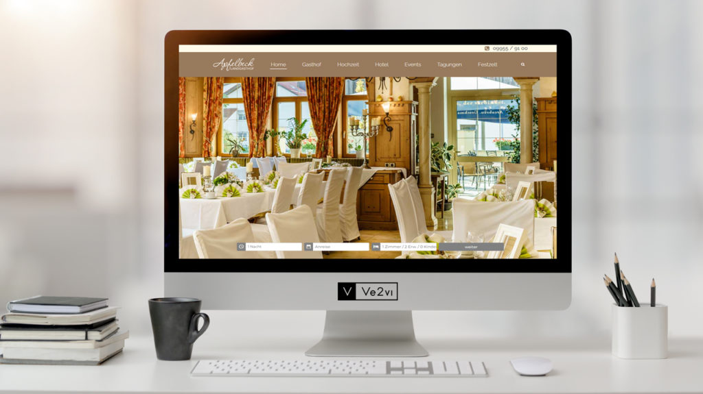 Startseite der von uns umgesetzten Webseite Landgasthof Apfelbeck