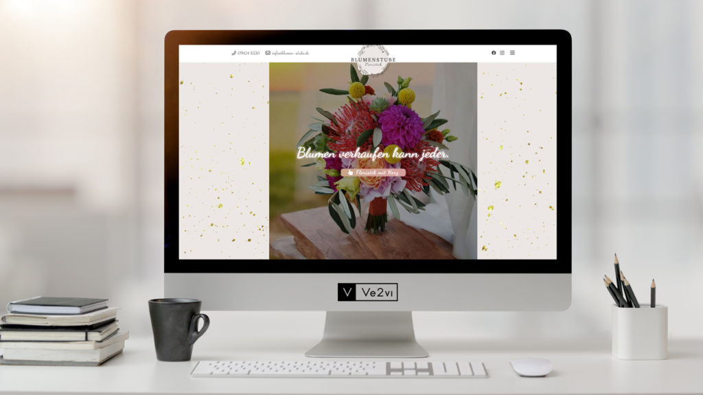 Startseite der von uns umgesetzten Webseite Blumenstube Straßkirchen
