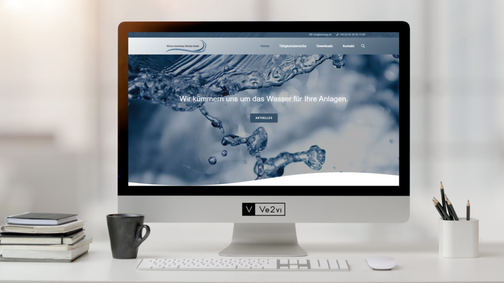 Startseite der von uns umgesetzten Webseite Watch-Industrial Waters